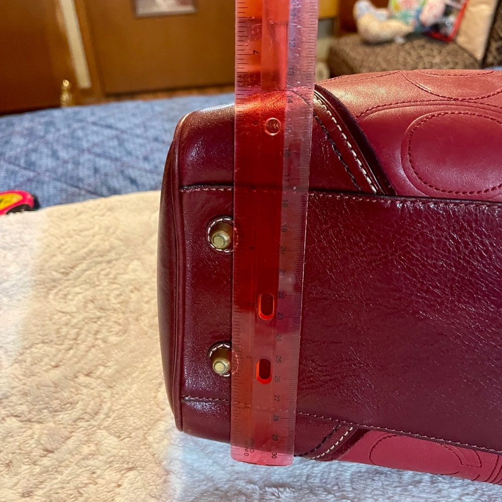 Coach Hampton Tote Bag in Deep Red - Picture 5 of 15